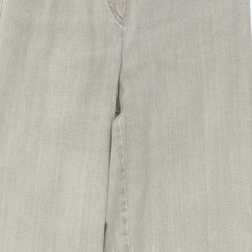 Gerry Weber Womens Beige  Polyester Bootcut Jeans Size 32 L28 in Regular Zip