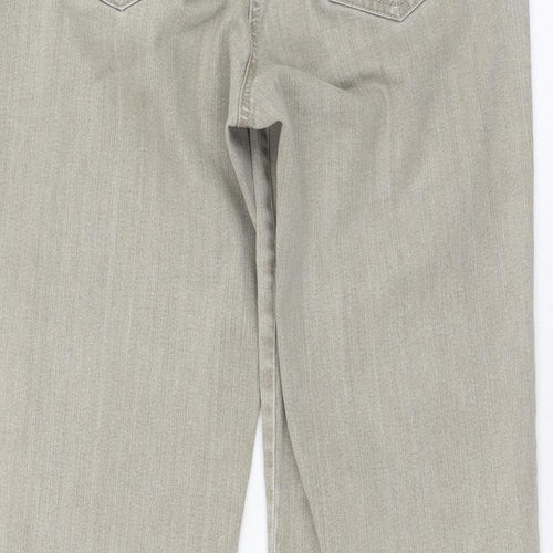 Gerry Weber Womens Beige  Polyester Bootcut Jeans Size 32 L28 in Regular Zip