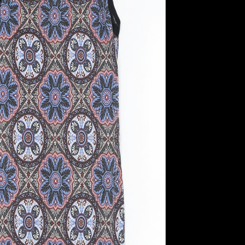 New Look Womens Blue Paisley Viscose Pencil Dress  Size 10  Round Neck Pullover