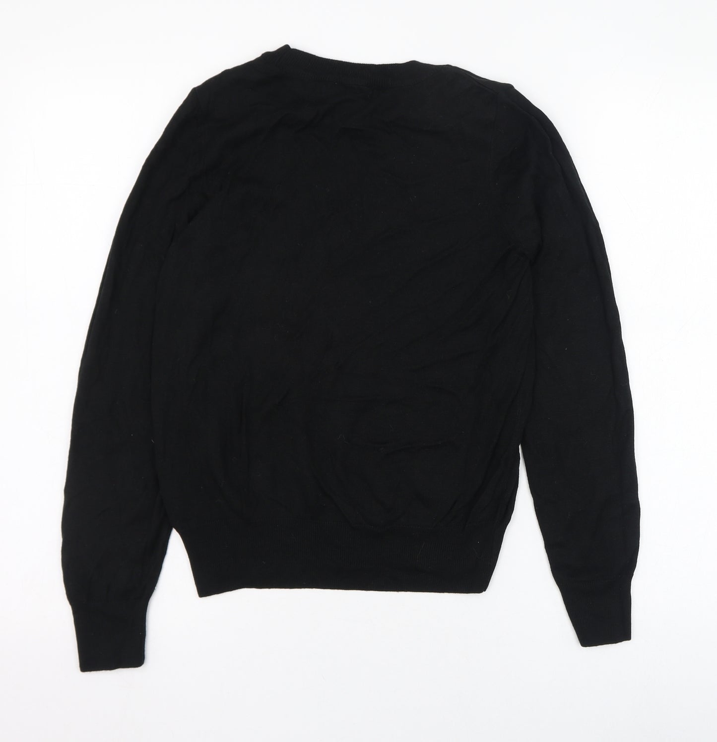 New Look Womens Black Round Neck  Viscose Pullover Jumper Size 12