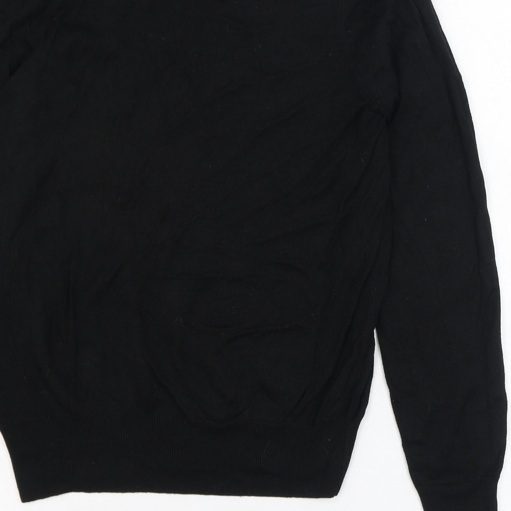 New Look Womens Black Round Neck  Viscose Pullover Jumper Size 12