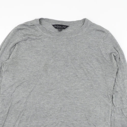 F&F Womens Grey Round Neck  Viscose Pullover Jumper Size 12