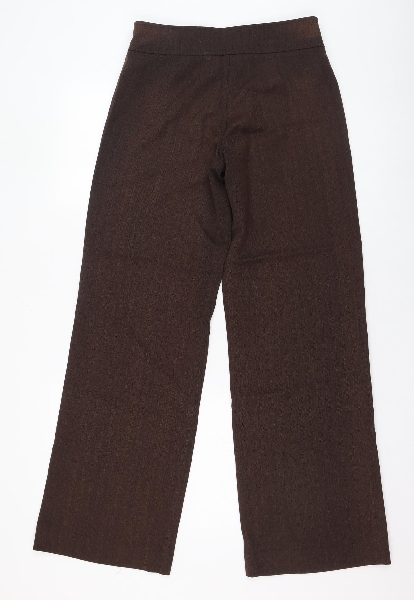 AMARANTO Womens Brown  Polyester Trousers  Size 10 L30 in Regular Zip