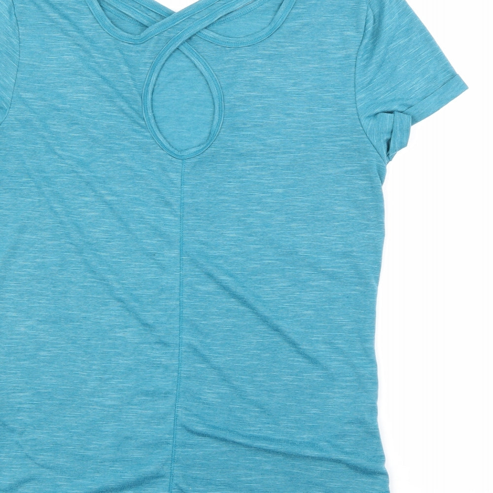 LA Gear Womens Blue  Polyester Pullover T-Shirt Size 12 Round Neck
