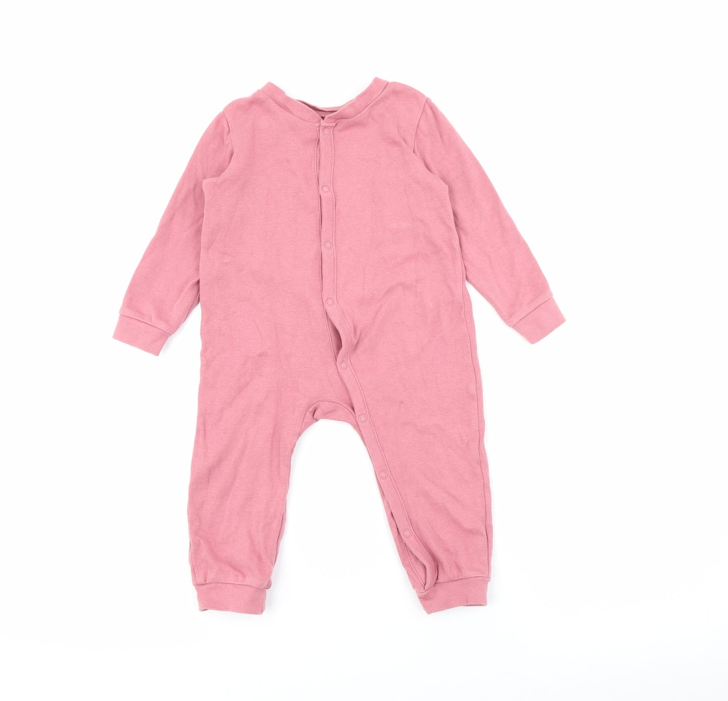 George Baby Pink  Cotton Babygrow One-Piece Size 18-24 Months  Snap