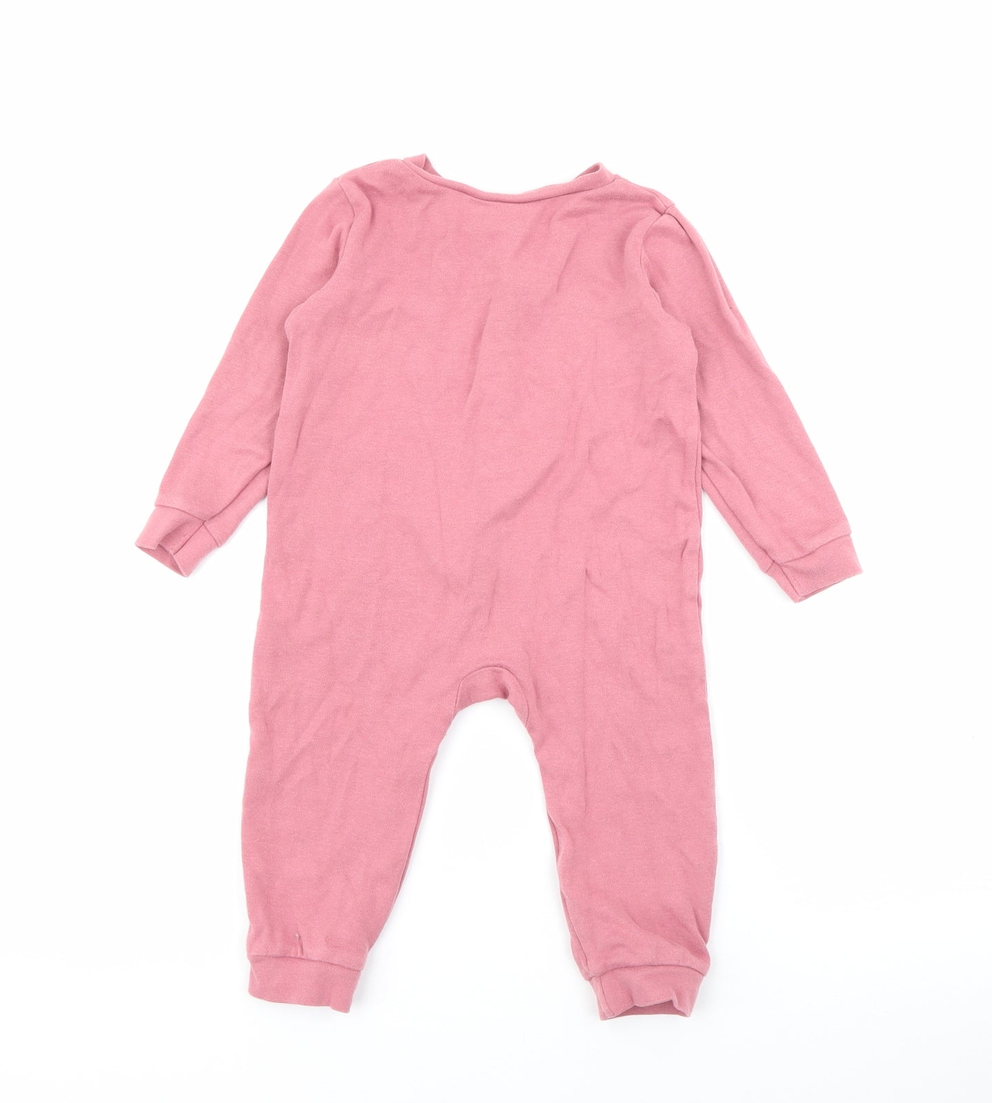 George Baby Pink  Cotton Babygrow One-Piece Size 18-24 Months  Snap