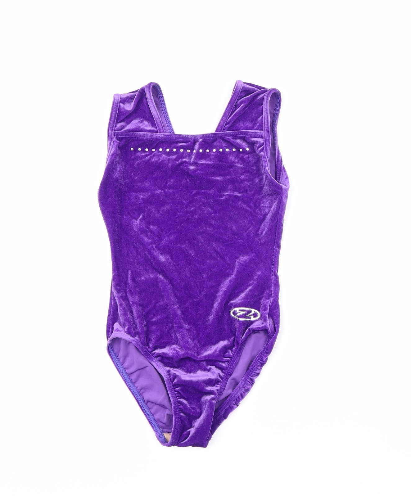 Preworn Girls Purple  Nylon Leotard One-Piece Size 8 Years   - Gymnastics