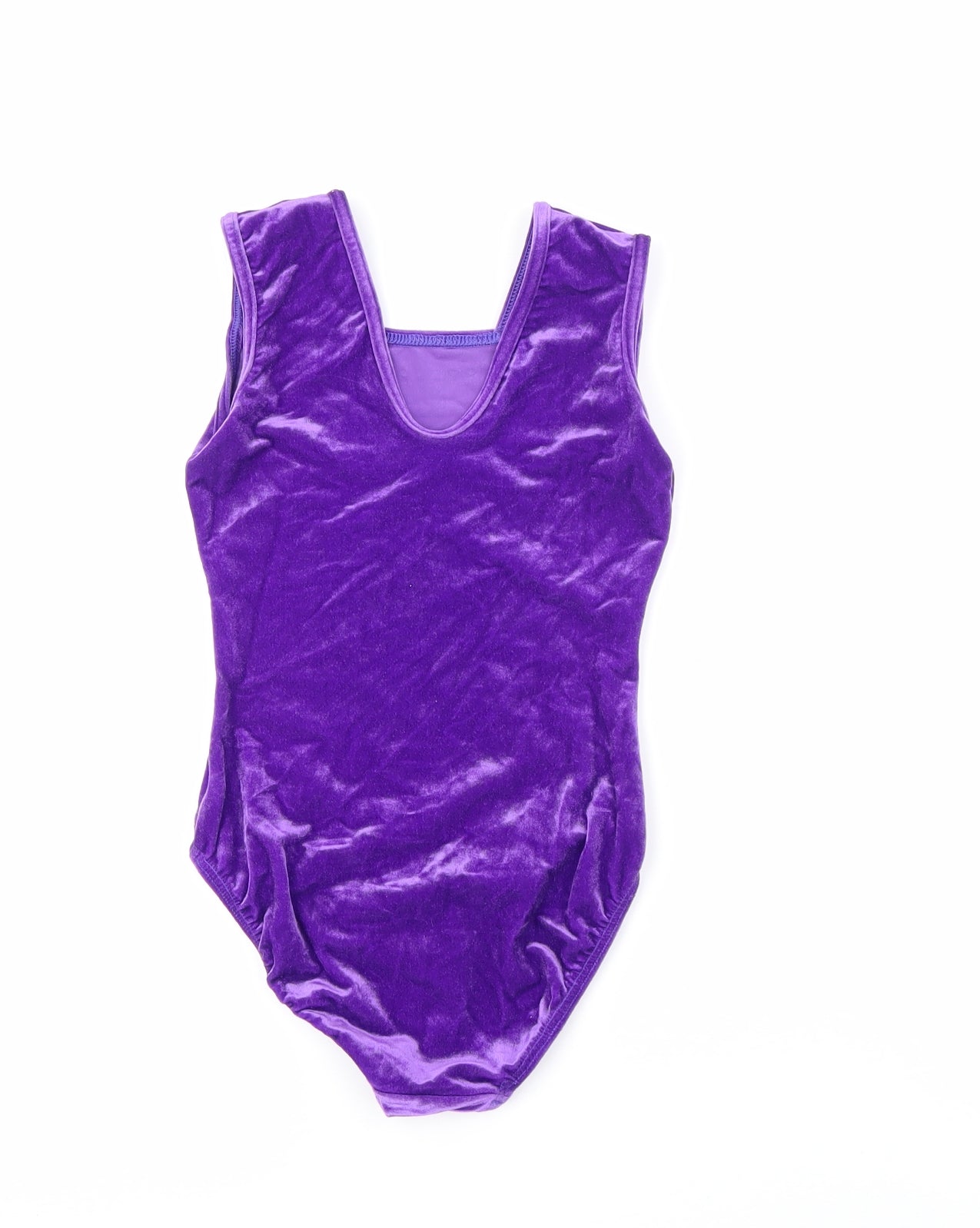 Preworn Girls Purple  Nylon Leotard One-Piece Size 8 Years   - Gymnastics