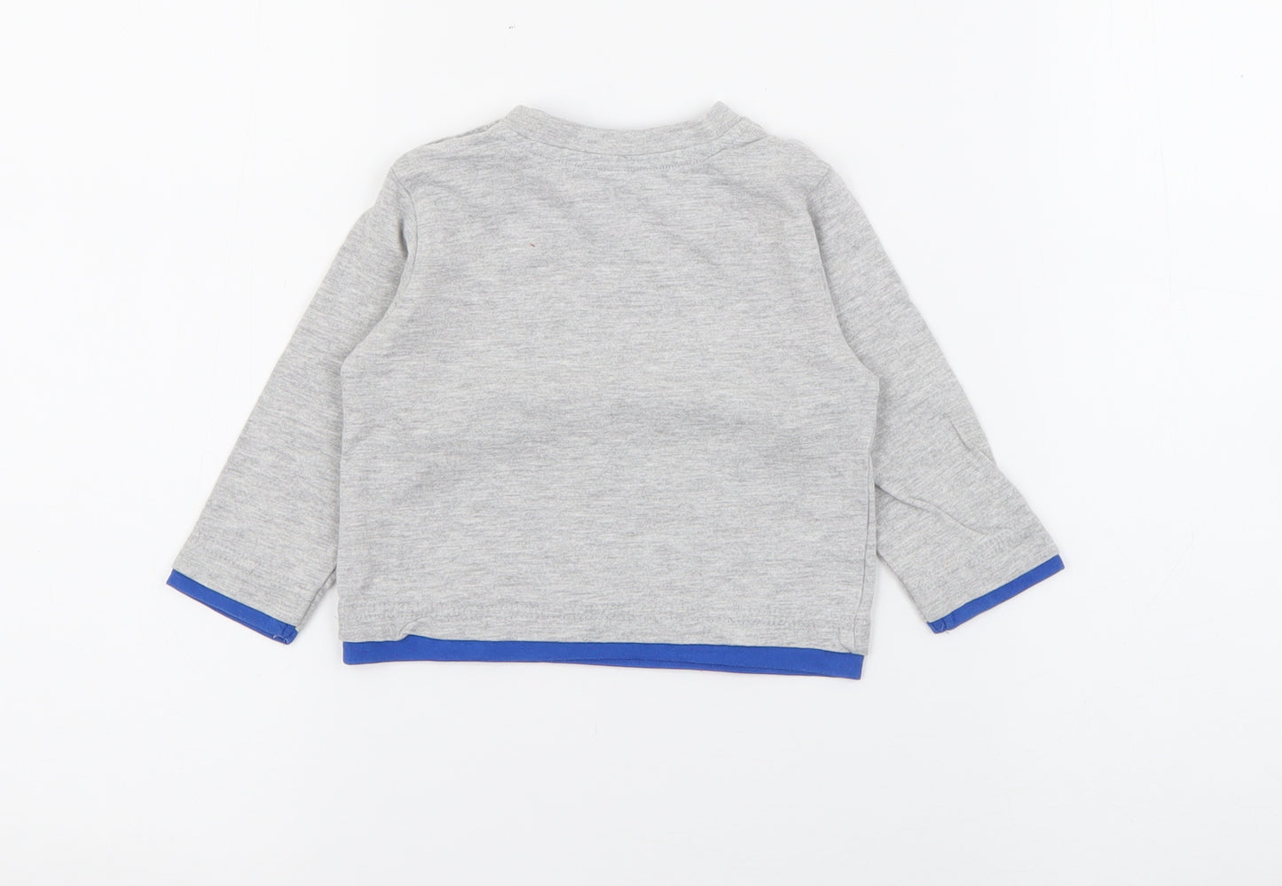 Dunnes Stores Baby Green  Cotton Pullover T-Shirt Size 6-9 Months Crew Neck Snap