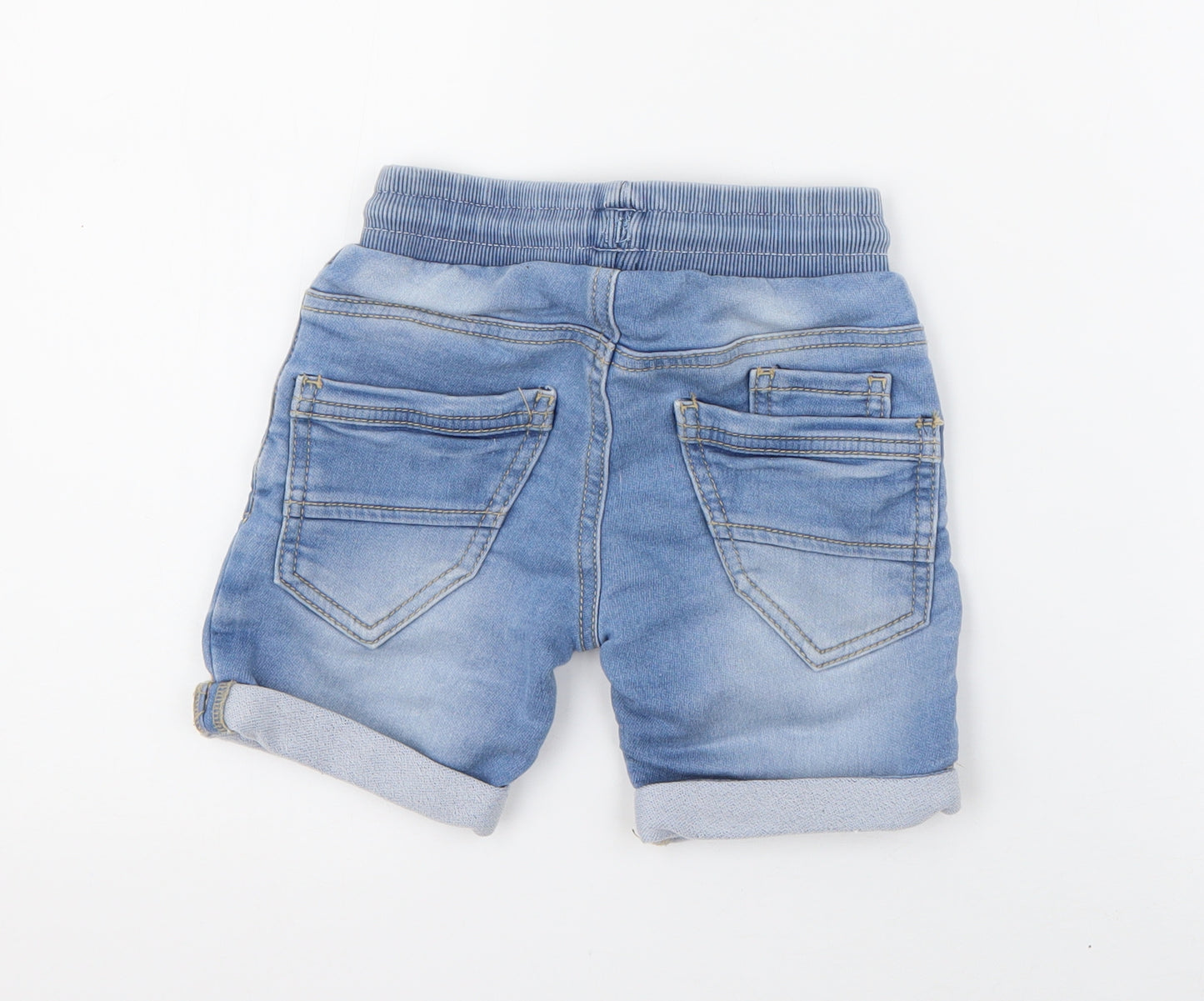 Nutmeg Boys Blue  Cotton Utility Shorts Size 3-4 Years  Regular Tie