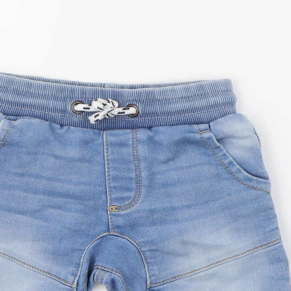 Nutmeg Boys Blue  Cotton Utility Shorts Size 3-4 Years  Regular Tie