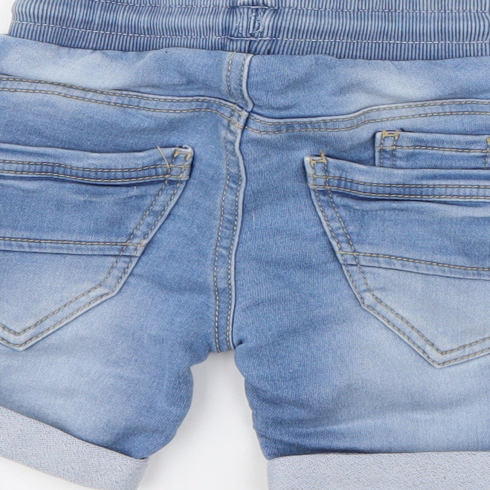 Nutmeg Boys Blue  Cotton Utility Shorts Size 3-4 Years  Regular Tie