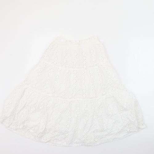 NEXT Girls White  Cotton A-Line Skirt Size 9 Years  Regular