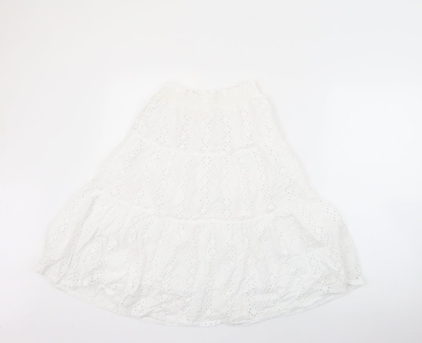 NEXT Girls White  Cotton A-Line Skirt Size 9 Years  Regular