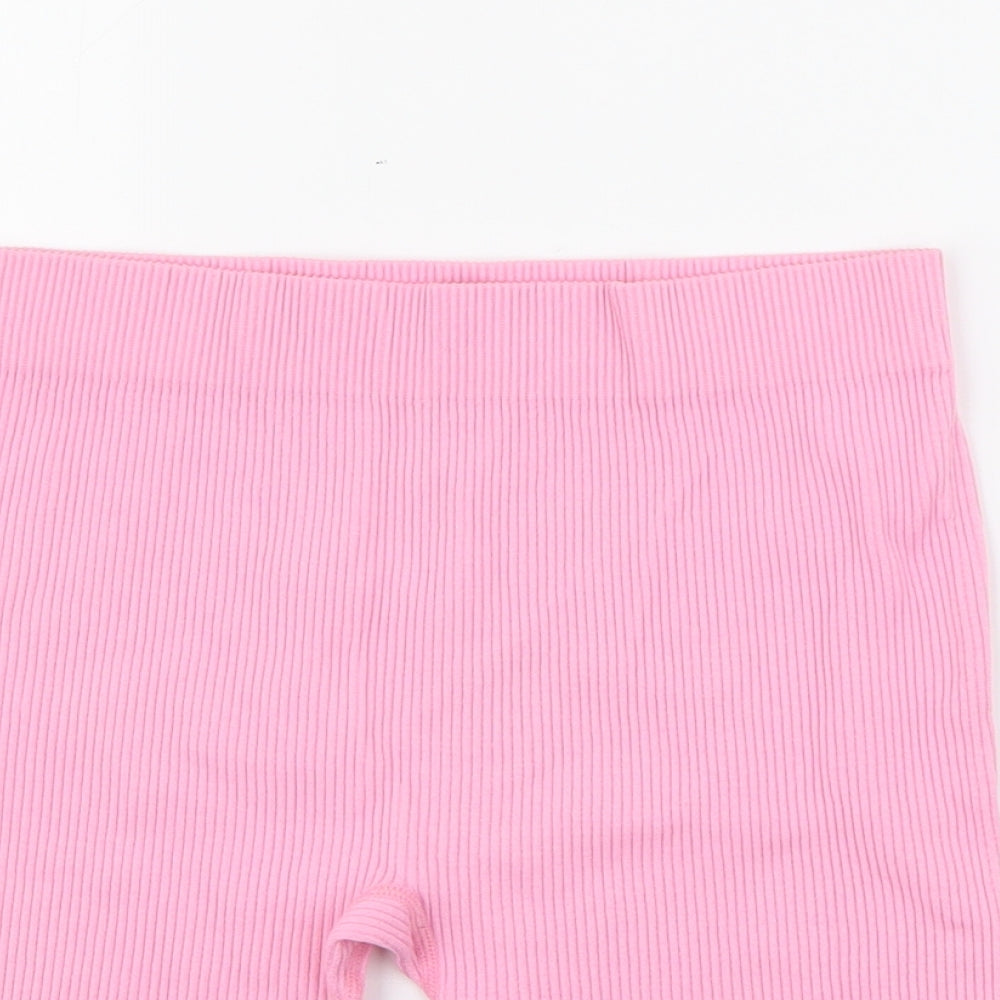 Primark Womens Pink  Polyamide Biker Shorts Size M L6 in Regular