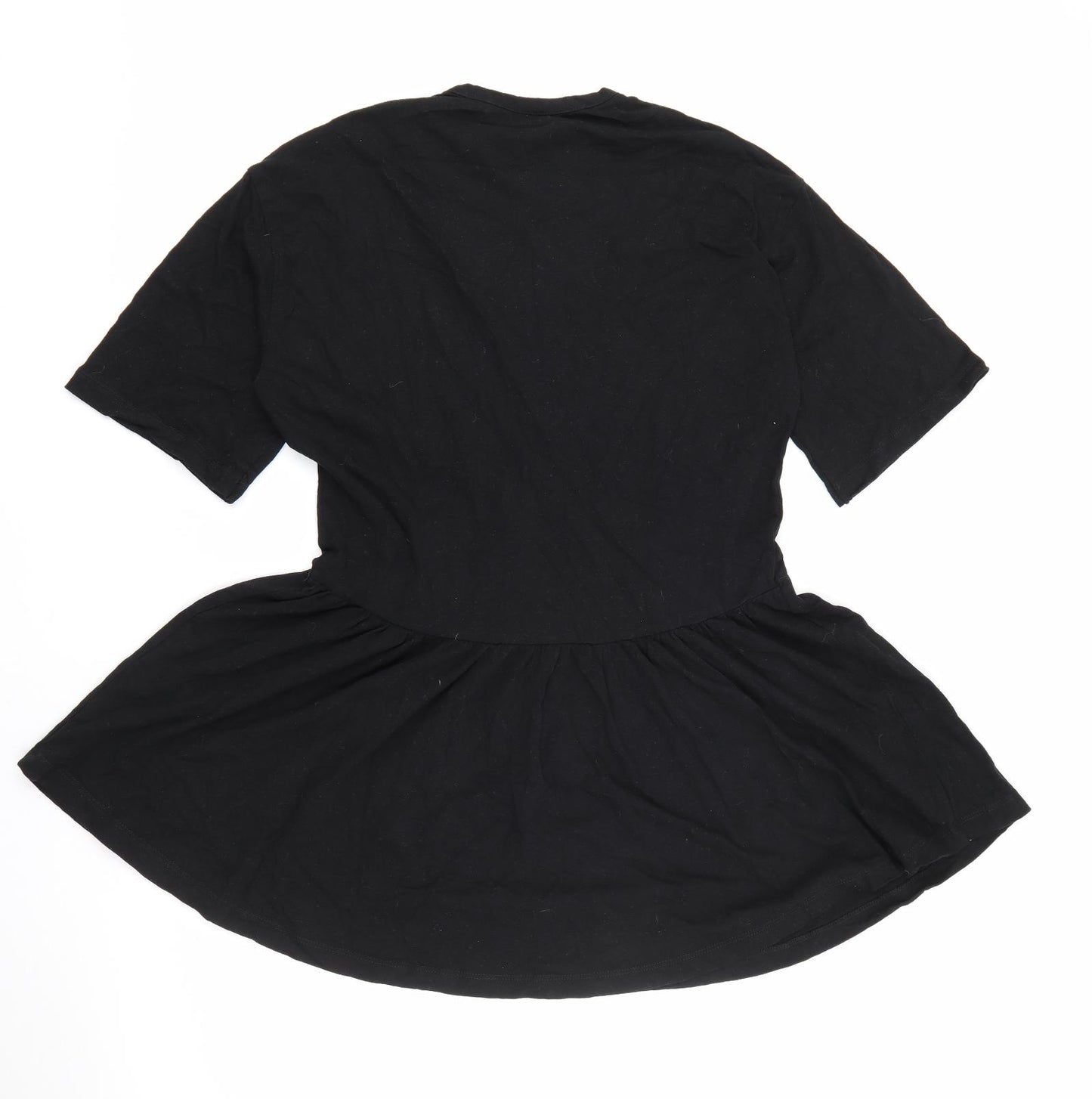 ASOS Womens Black  Cotton Fit & Flare  Size 2  Crew Neck