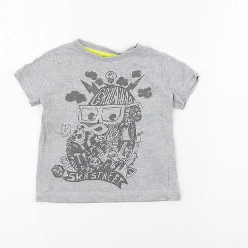 F&F Baby Grey  Cotton Pullover T-Shirt Size 12-18 Months Crew Neck