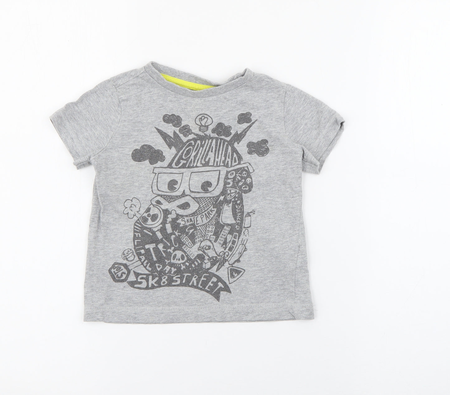 F&F Baby Grey  Cotton Pullover T-Shirt Size 12-18 Months Crew Neck