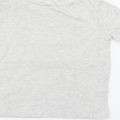 F&F Baby Grey  Cotton Pullover T-Shirt Size 12-18 Months Crew Neck Snap