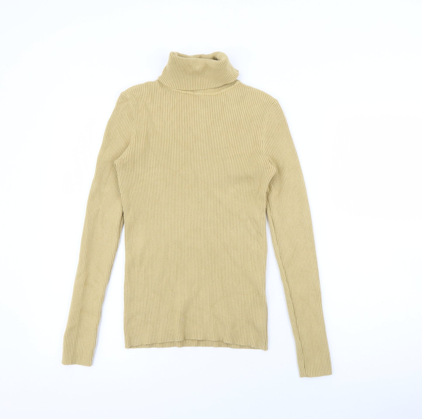 Quiz Womens Yellow Roll Neck  Viscose Pullover Jumper Size M
