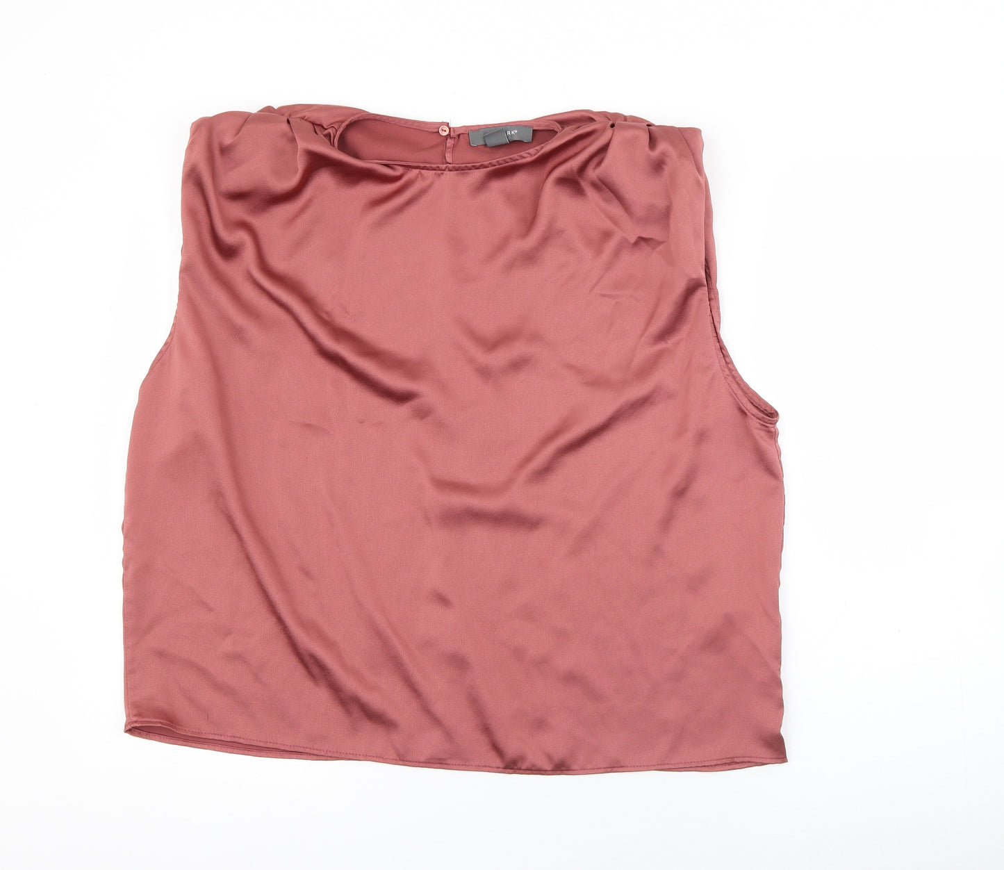 Primark Womens Brown  Polyester Basic Blouse Size 14 Round Neck