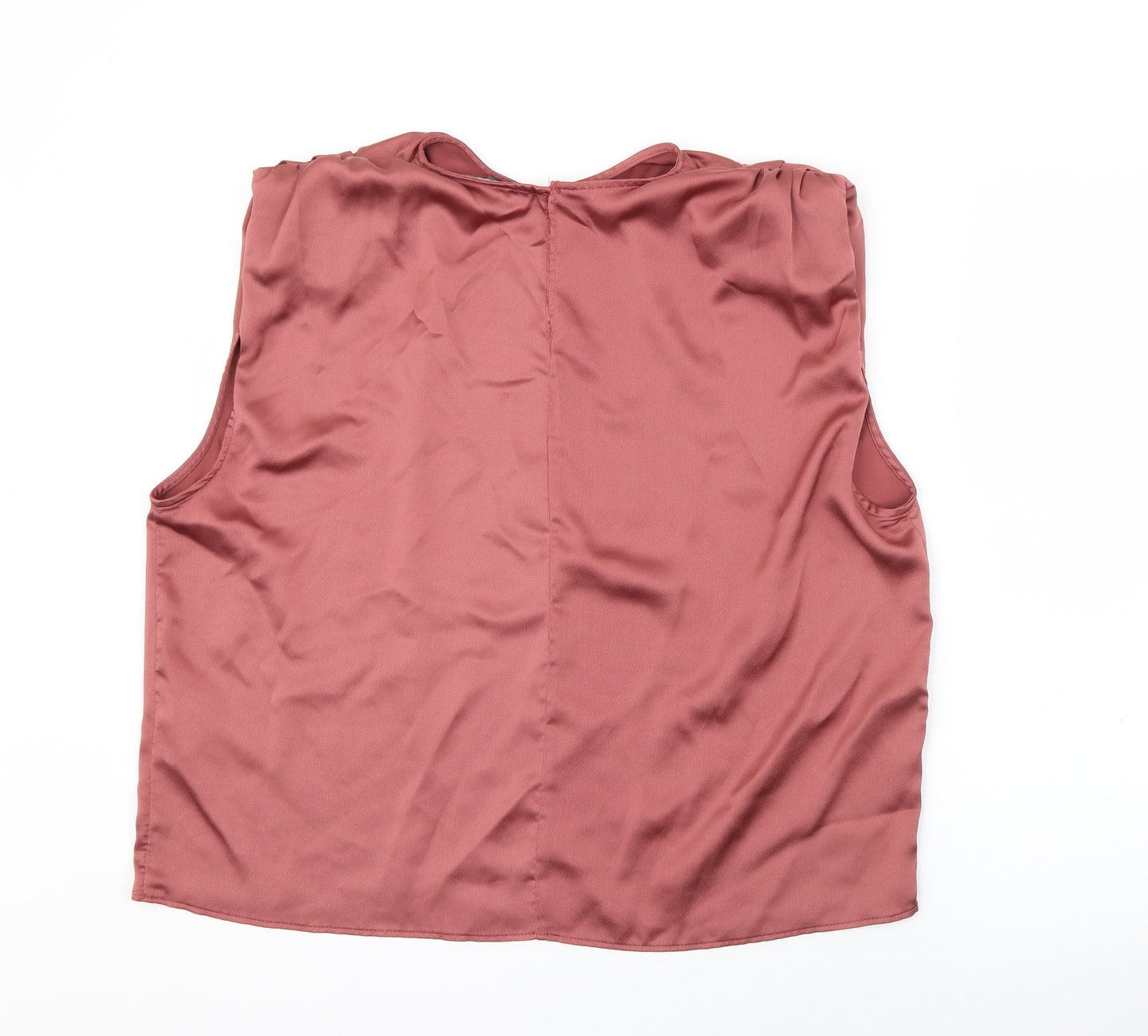 Primark Womens Brown  Polyester Basic Blouse Size 14 Round Neck