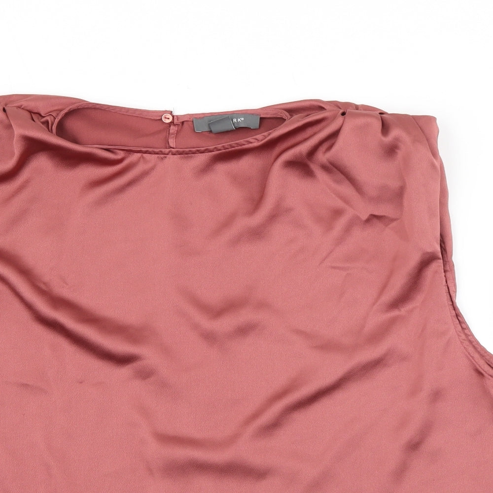 Primark Womens Brown  Polyester Basic Blouse Size 14 Round Neck