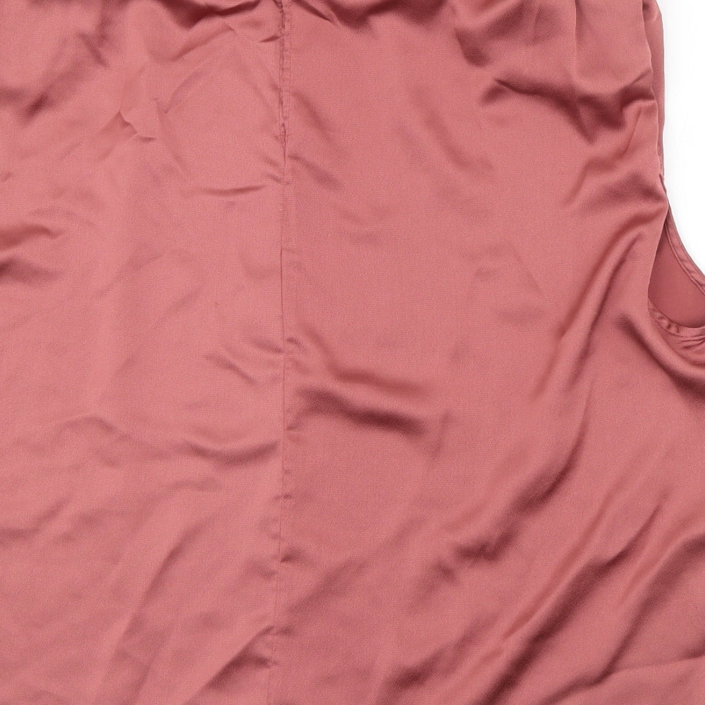 Primark Womens Brown  Polyester Basic Blouse Size 14 Round Neck
