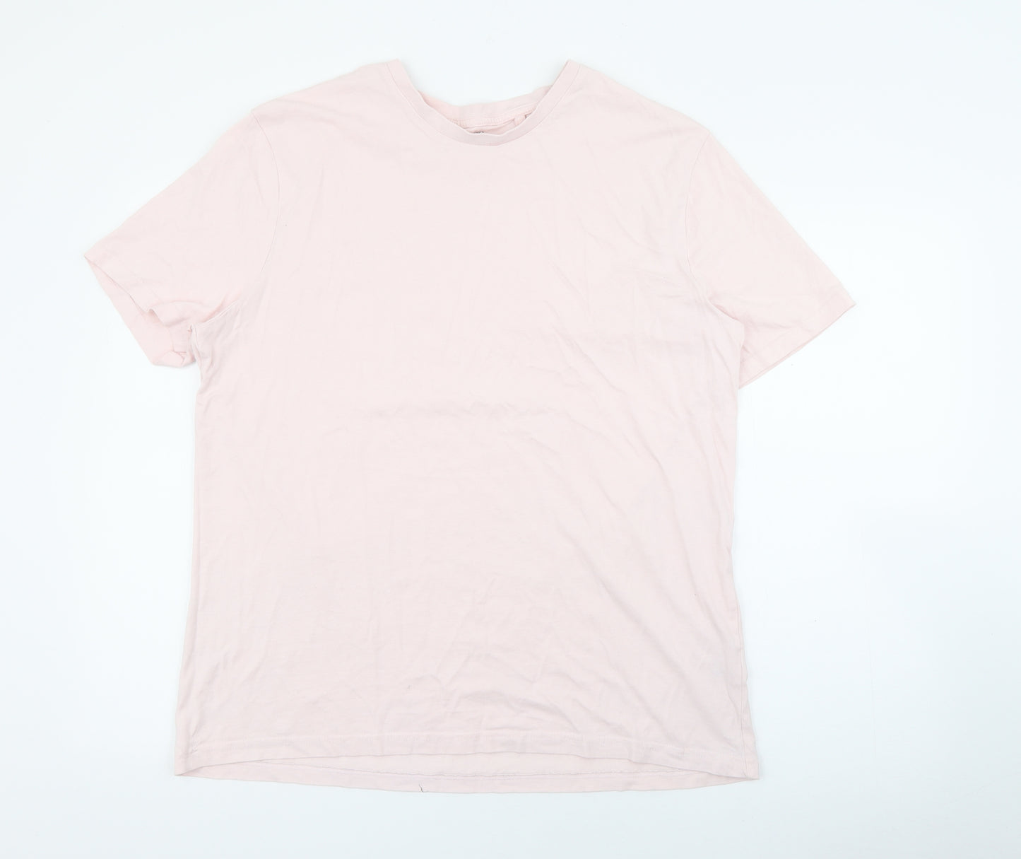 George Womens Pink  Cotton Basic T-Shirt Size L Crew Neck
