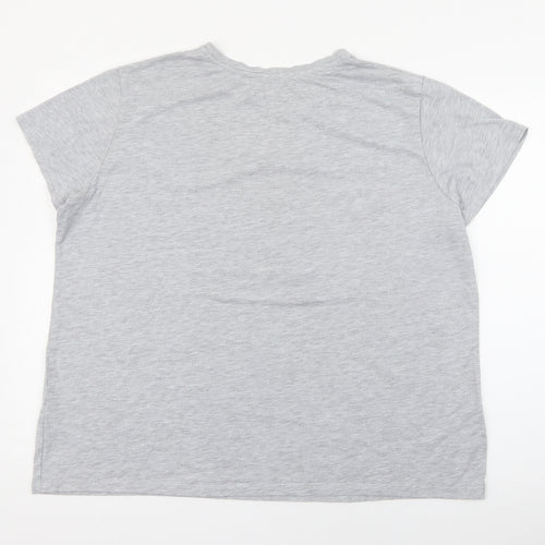 Papaya Womens Grey  Polyester Basic T-Shirt Size 20 Crew Neck