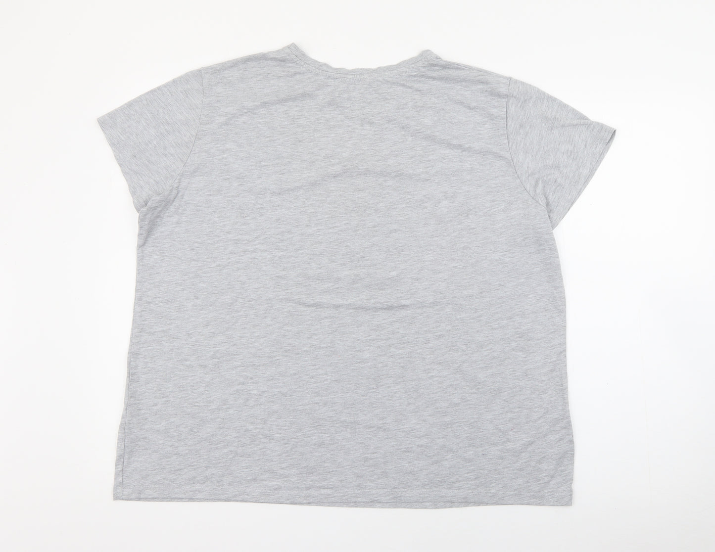 Papaya Womens Grey  Polyester Basic T-Shirt Size 20 Crew Neck