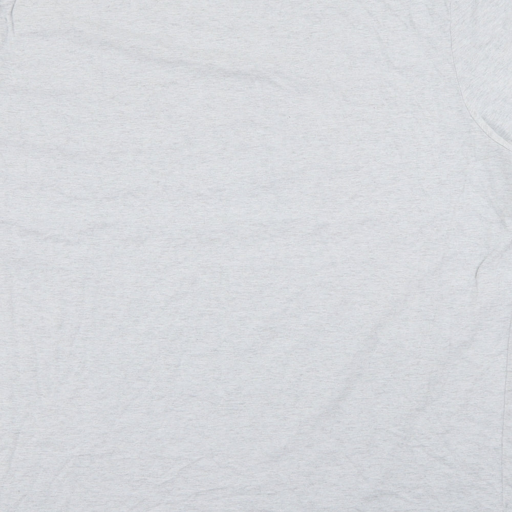 Lincoln Mens Grey  Cotton  T-Shirt Size XL Crew Neck