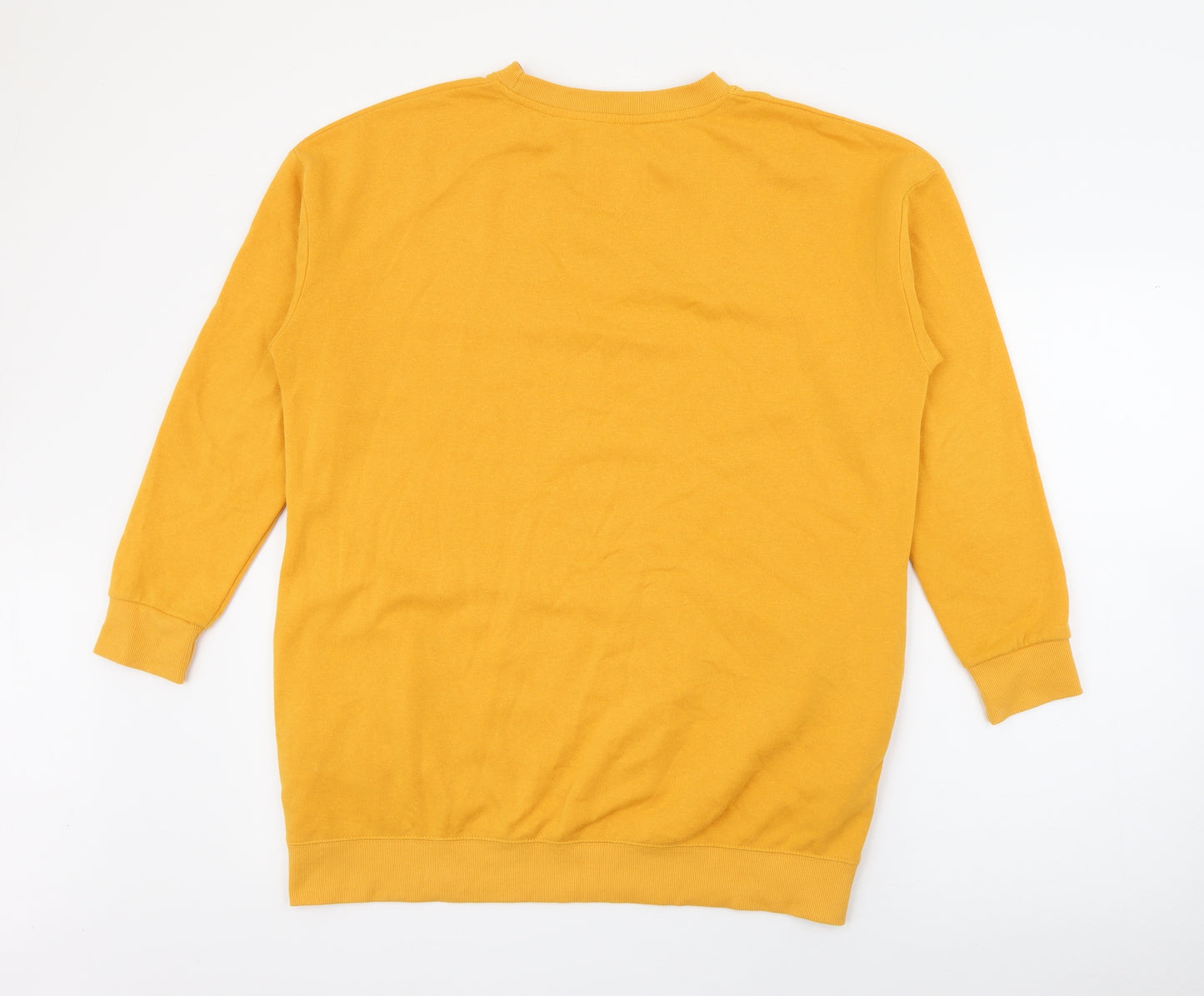 Primark Womens Yellow  Cotton Pullover Sweatshirt Size 10