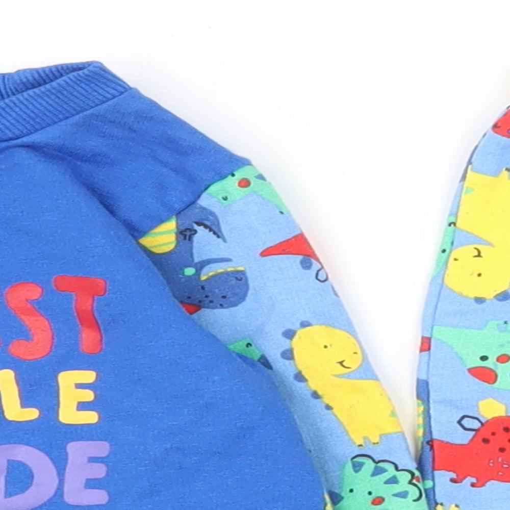 Studio Baby Boys Blue  100% Cotton Trousers Outfit/Set Size 3-6 Months  Pullover