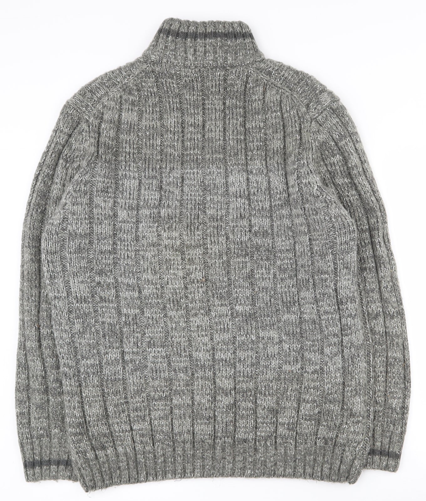 Matalan Mens Grey Collared  Acrylic Pullover Jumper Size XL