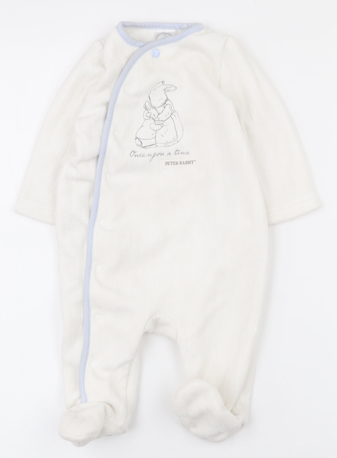 TU Baby White  Polyester Babygrow One-Piece Size 3-6 Months  Snap