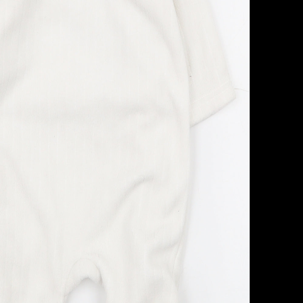 TU Baby White  Polyester Babygrow One-Piece Size 3-6 Months  Snap