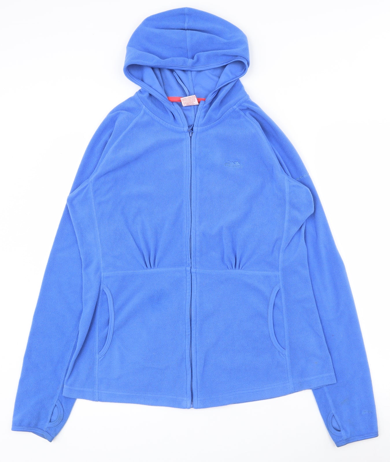 Trespass Womens Blue Houndstooth 100% Polyester Full Zip Hoodie Size XL  Zip - Thumb holes