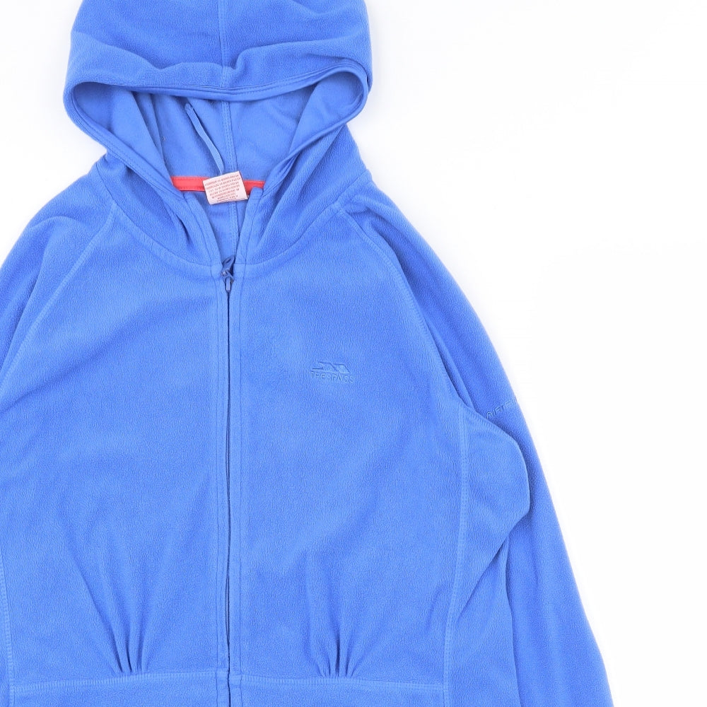 Trespass Womens Blue Houndstooth 100% Polyester Full Zip Hoodie Size XL  Zip - Thumb holes