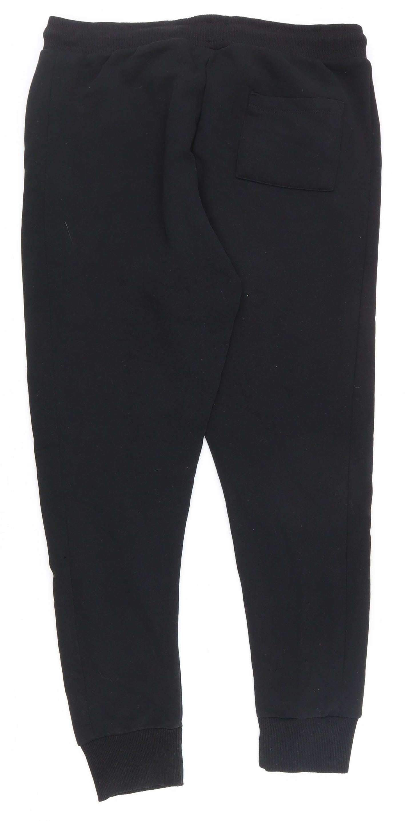 Primark Mens Black  Cotton Jogger Trousers Size M L28 in Regular Drawstring