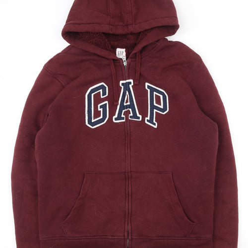 Gap Mens Red  Cotton Full Zip Hoodie Size M