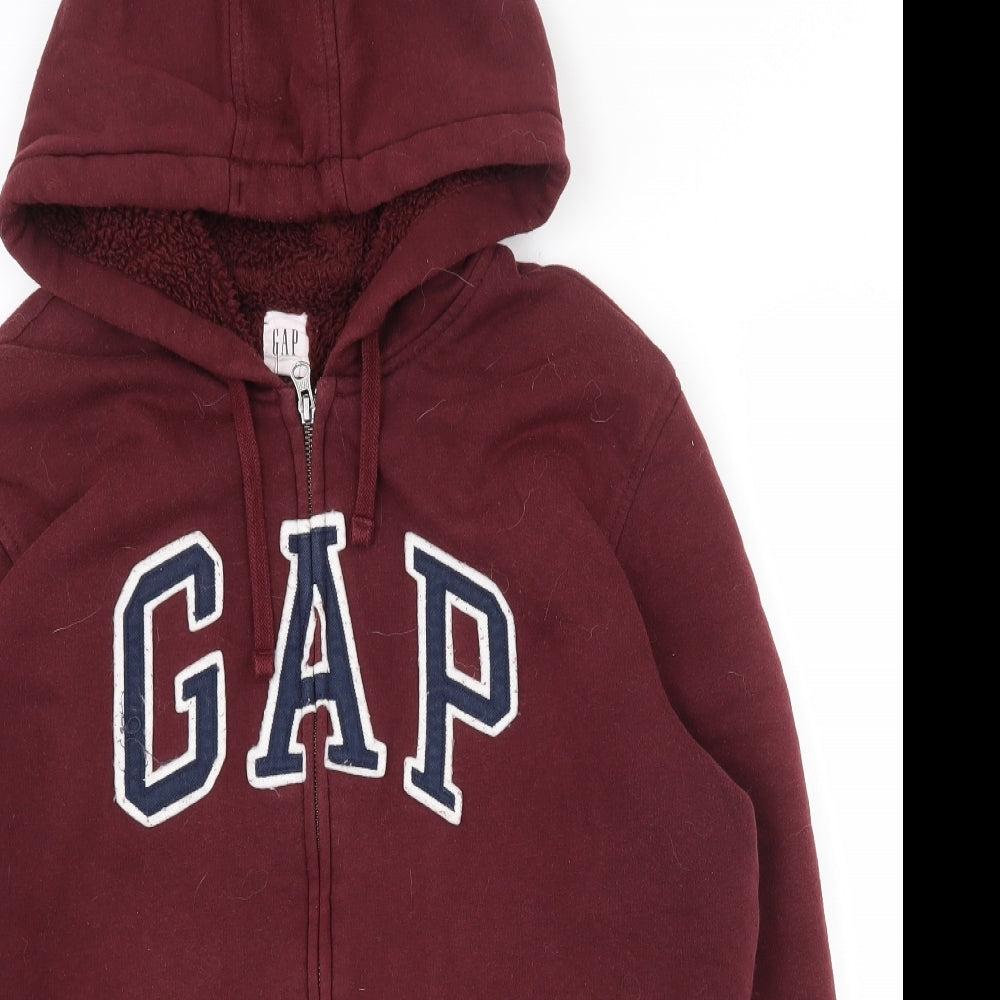 Gap Mens Red  Cotton Full Zip Hoodie Size M