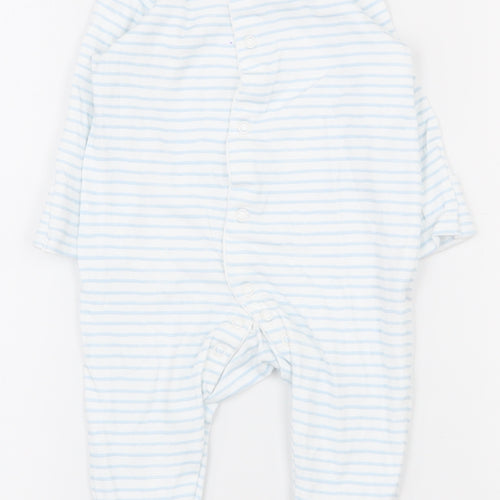 Lullaby Baby White Striped 100% Cotton Babygrow One-Piece Size 24 Months  Snap