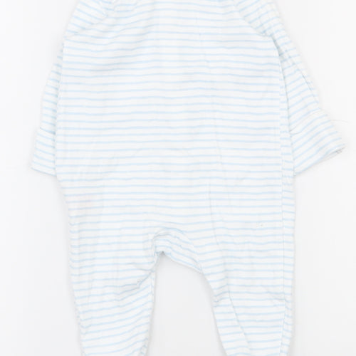 Lullaby Baby White Striped 100% Cotton Babygrow One-Piece Size 24 Months  Snap