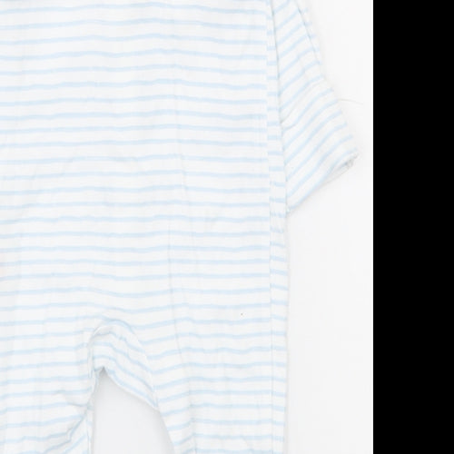 Lullaby Baby White Striped 100% Cotton Babygrow One-Piece Size 24 Months  Snap