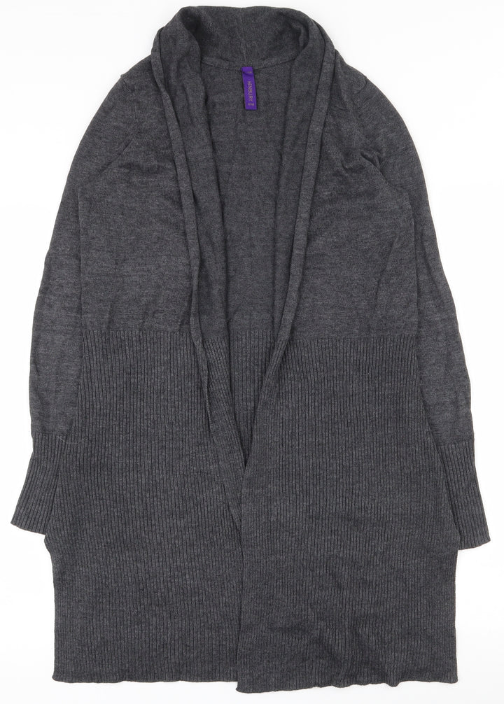Henbury Womens Grey V-Neck  Cotton  Jumper Size XS