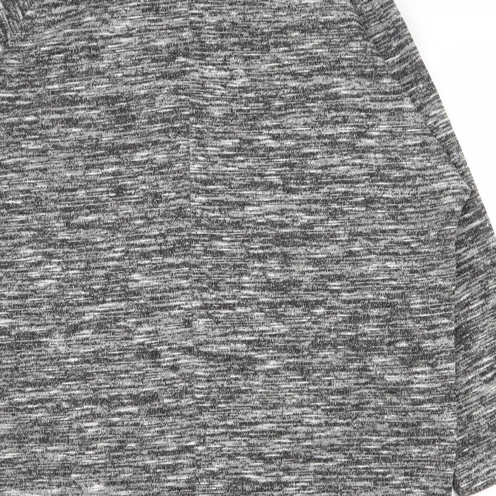 Preworn Womens Grey Collared  Polyester Cardigan Jumper Size 16