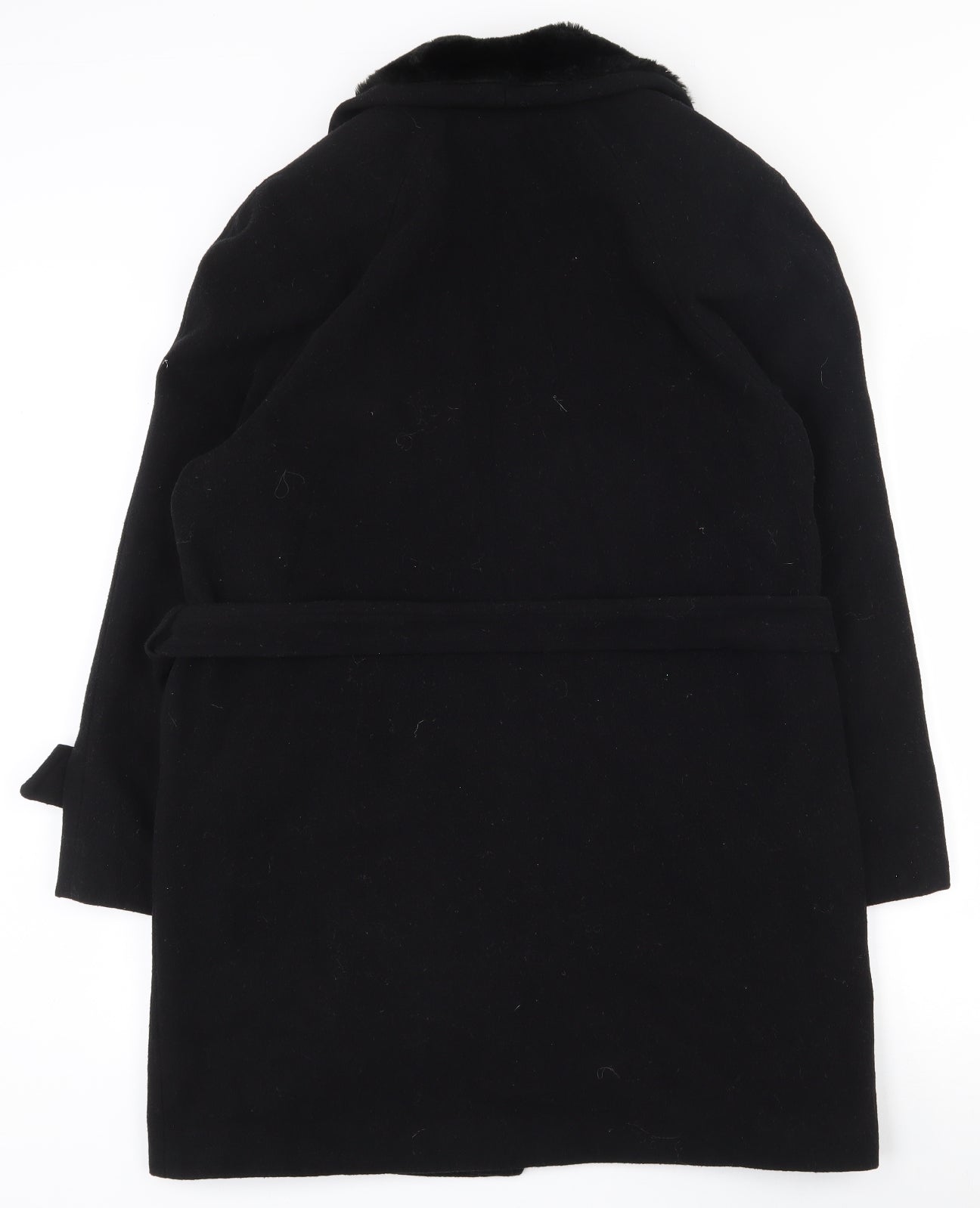 Bonmarché Womens Black   Pea Coat Coat Size 12  Button