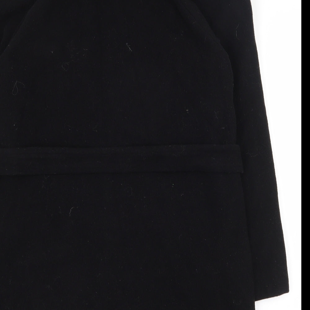 Bonmarché Womens Black   Pea Coat Coat Size 12  Button