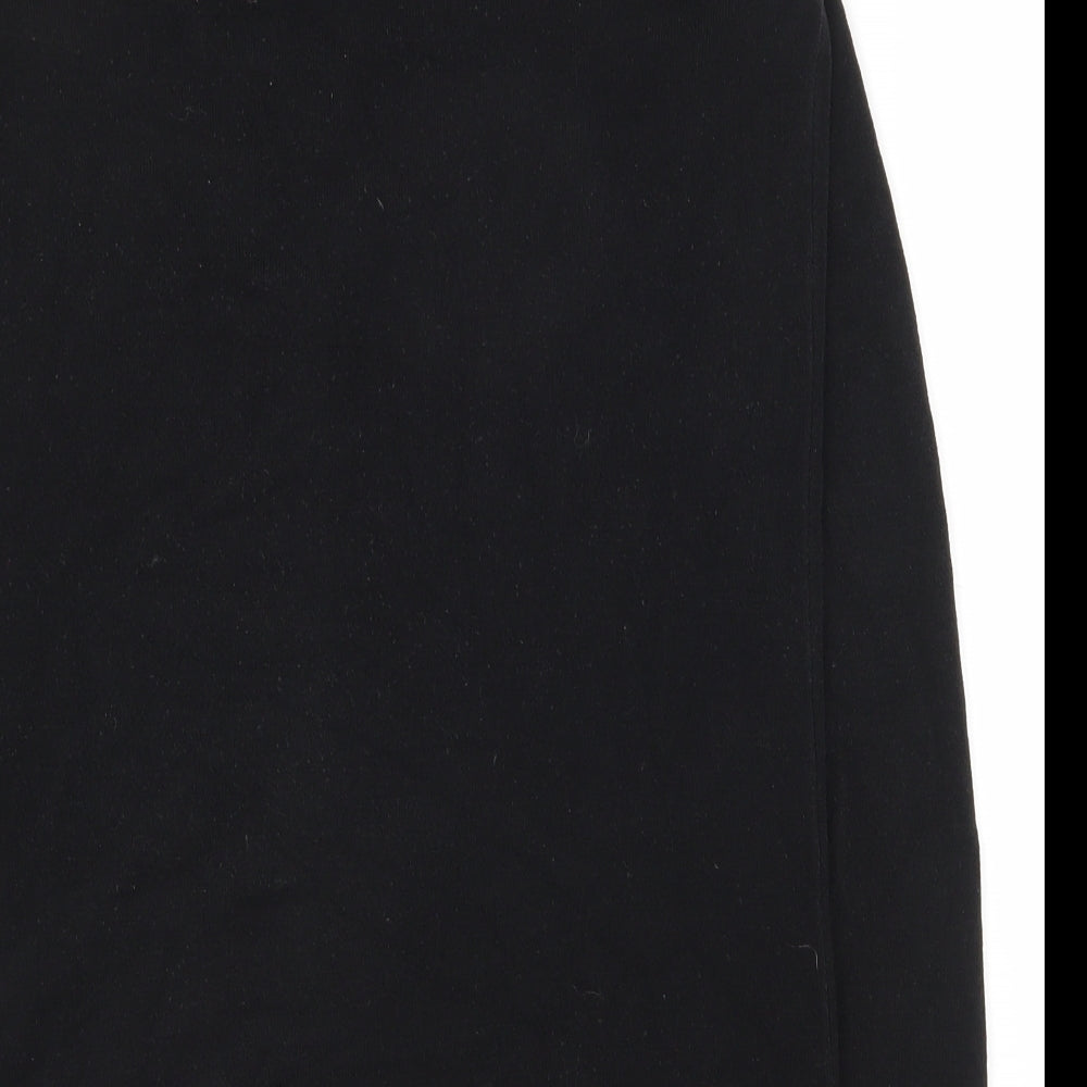 TU Womens Black V-Neck  Acrylic Cardigan Jumper Size 12